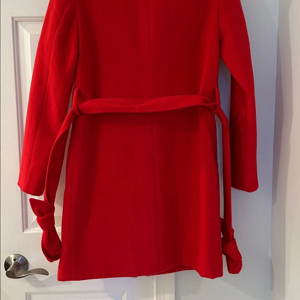 Red Coat with Faux Fur Collar